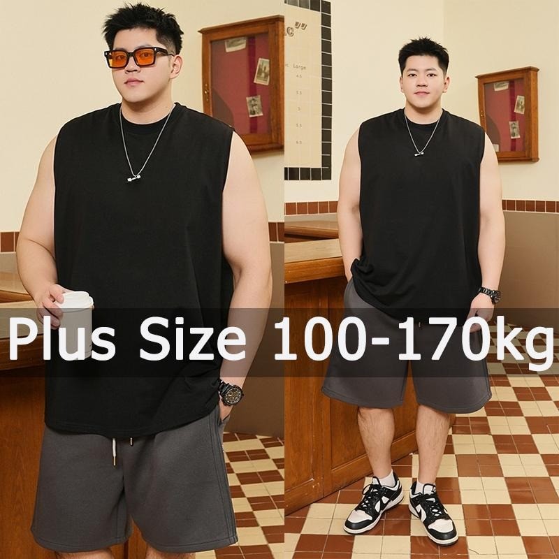 100-190KG เสื้อกั๊กผู้ชาย เสื้อกล้ามขนาดบวก ผู้ชาย 9XL 10XL 12XL เสื้อยืดแขนกุดฤดูร้อน, ผ้าฝ้าย 100%, เสื้อยืดขนาดใหญ่, เสื้อผ้าผู้ชายขนาดใหญ่