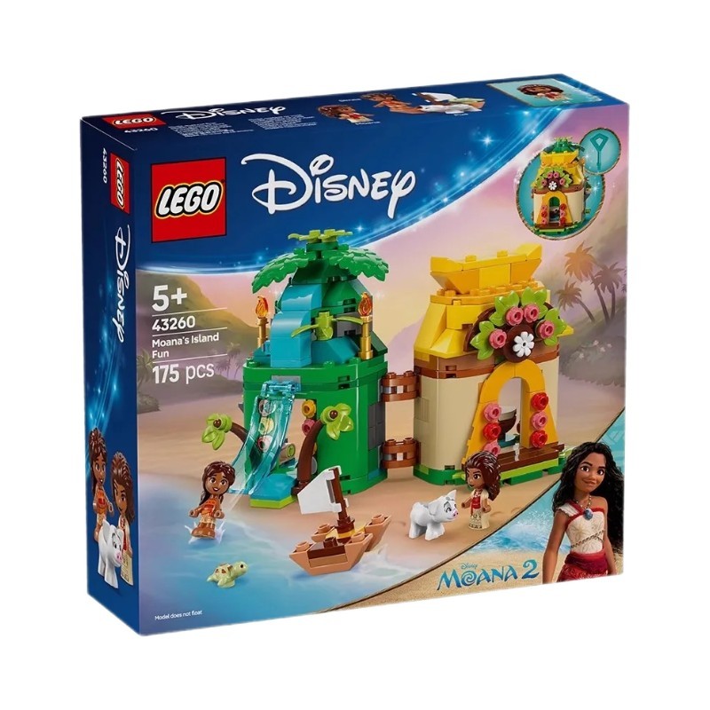 คลังสินค้าพร้อม 2025 รูปแบบใหม่ LEGO LEGO 43260 Moana Chic Island Disney Series Building Blocks ของเ