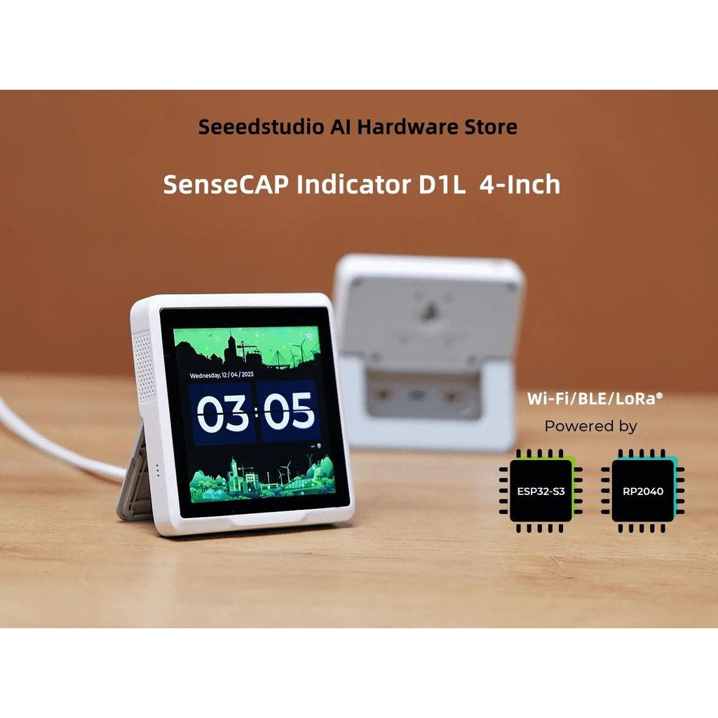 Seeedstudio SenseCAP Indicator D1L, หน้าจอสัมผัส 4 นิ้ว แท่นพัฒนา IoT ขับเคลื่อนโดย ESP32S3 & RP2040