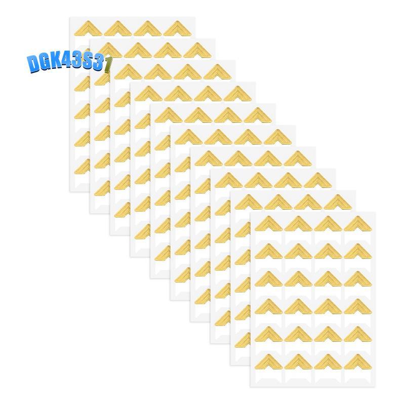 dgk43s31240 ชิ้นมุมภาพสําหรับ Scrapbooking, Gold Photo มุมสติกเกอร์, Self-Adhesive Photo Mounting มุ