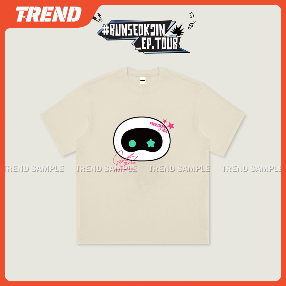KPOP BANGTAN JIN RUNSEOKJIN-EP.TOUR ENCORE Merch ผ้าฝ้ายเสื้อยืด Unisex Plus ขนาดแฟชั่นหลวม Wootteo 