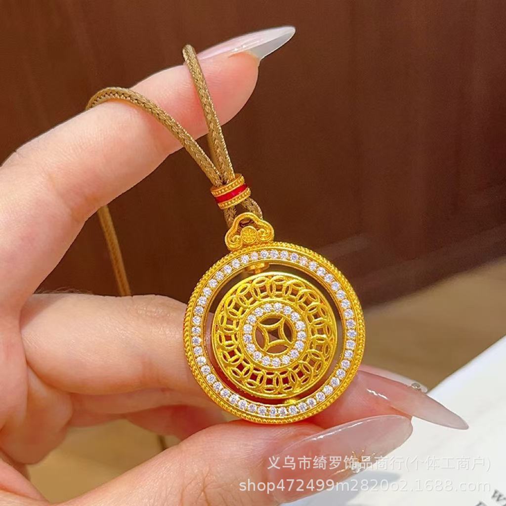 [จัดส่งด่วน] เหรียญทองแดงชุบทองแบบโบราณ สีสดใสและคงทน เป็นเข็มกลัดและหัวเข็มขัด zj06