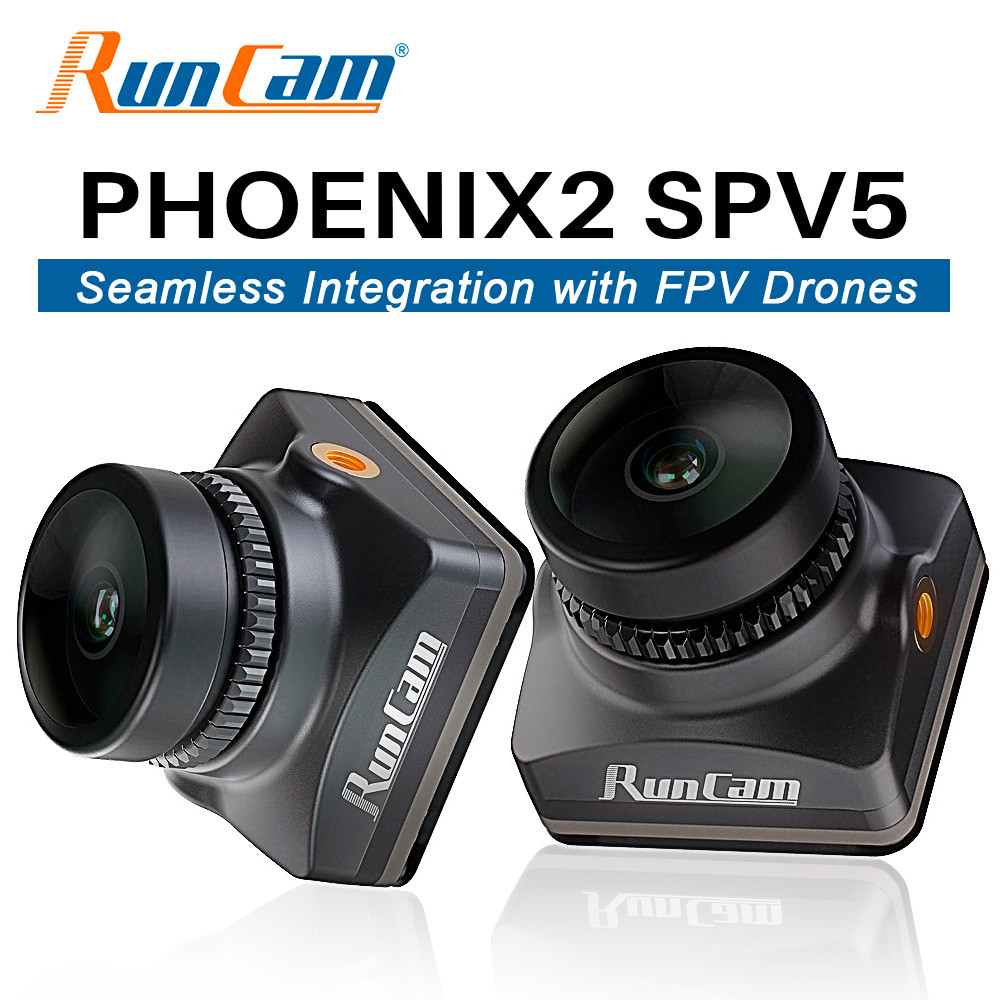 RunCam Phoenix 2 SPV5 FPV Camera with Global WDR and 1200TVL Resolution, 1/3" BSI CMOS Sensor, 4:3/1