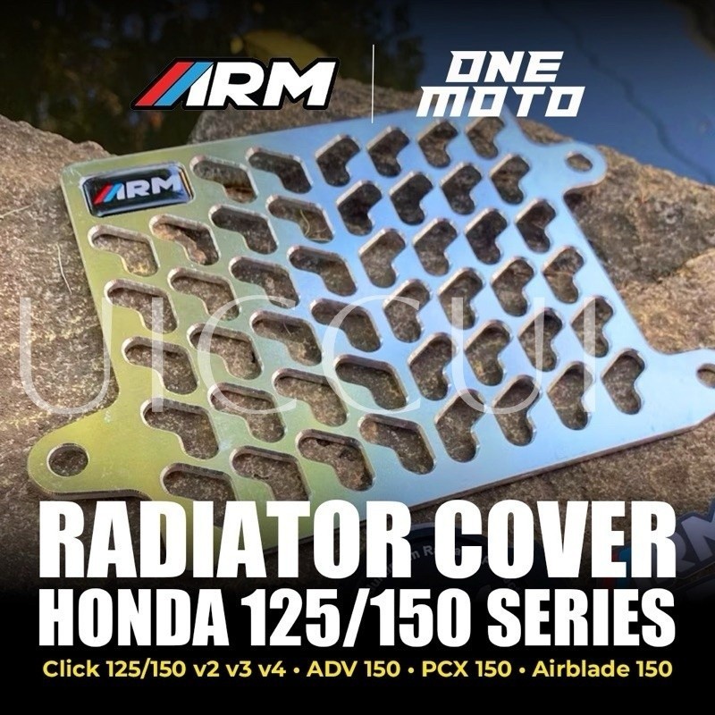 NEW ฝาหม้อน้ำ ARM สำหรับ Honda Click 125 / Click 150 อัลลอยด์ CNC NMax v1/v2 / Aerox v1/v2 / PCX 160