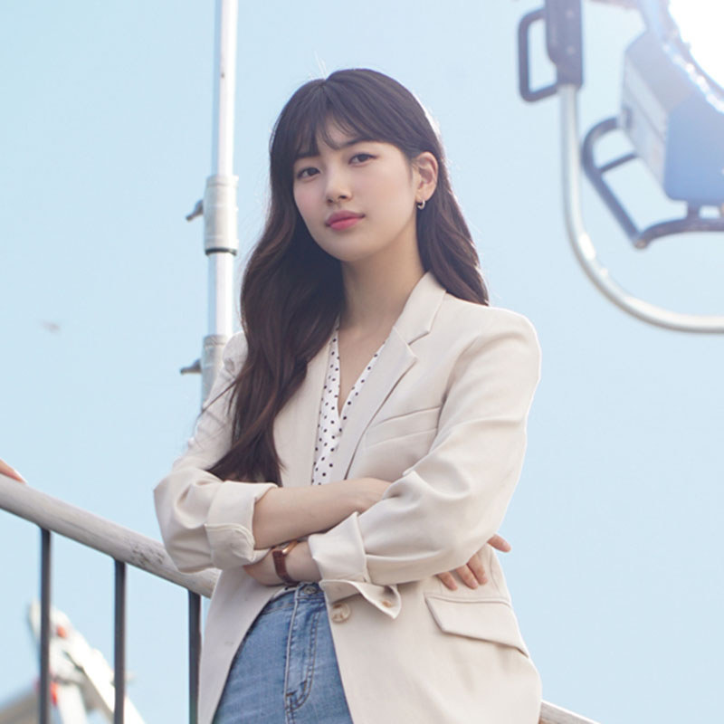 Bae Suzy Xu Damei Star เสื้อสูทสีขาวยุคใหม่ในสไตล์เกาหลีและอังกฤษ