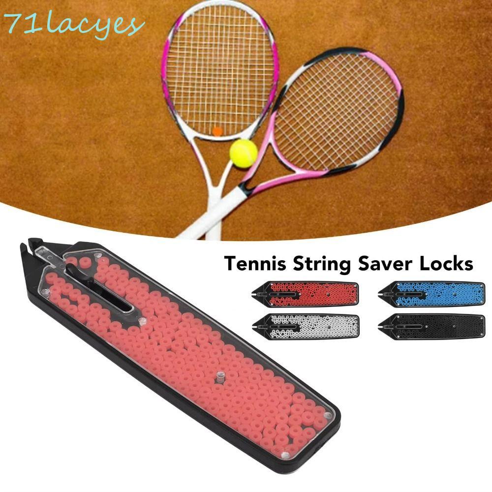 LACYES Tennis Cross String Saver, โช้คอัพล็อค String Saver, แบบพกพาแบดมินตันพลาสติกเปลี่ยน String Sa