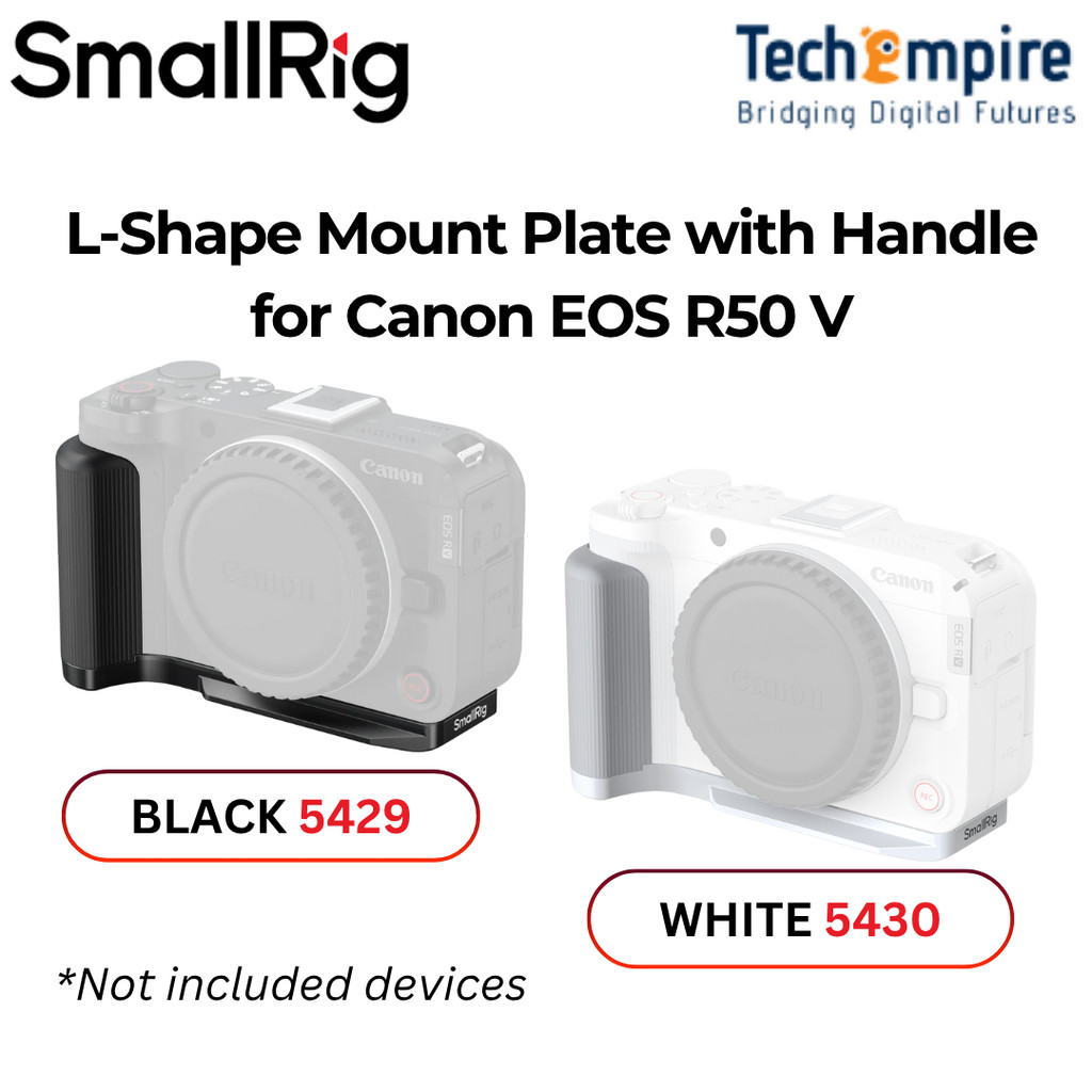 SmallRig L-Shaped Mount Plate พร้อมที่จับสําหรับ Canon EOS R50 V (สีดํา) [5429] (สีขาว) [5430]