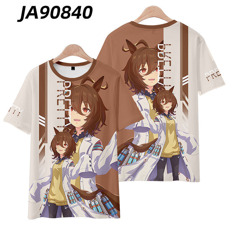 XL YB3 Uma Musume Pretty Derby Agnes Tachyon Cosplay cloth 3D summer T-shirt Anime Short Sleeve Top 