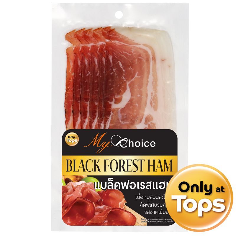 มายช้อยส์แบล็คฟอเรสแฮม 80กรัม My Choice Black Forest Ham 80g. [หมายเลขบาร์โค้ด 8853474015702]