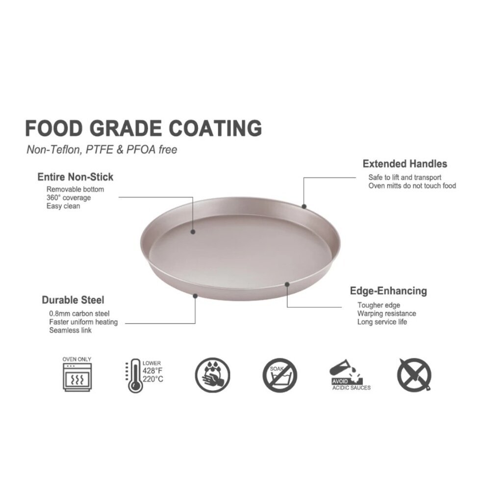 CHEFMADE WK9047 9'' Deep Pizza Pan 227 x 25 mm. (11-8816)