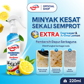 KLINBOS Pembersih Dapur - Cairan Pembersih Dapur Kulkas Kompor Noda Minyak dan Lemak Kitchen Cleaner Pembersih Serbaguna Tanpa Bilas 220ml
