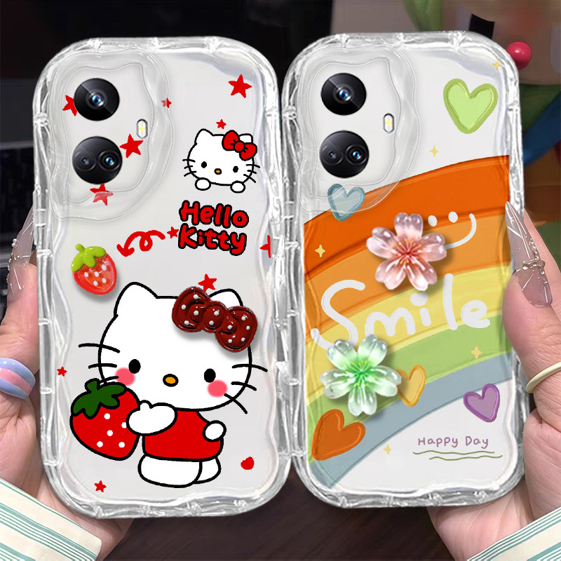 สําหรับRealme 10 PRO PLUS 5GซิลิโคนTPU anti DROPเคสโทรศัพท์ความงามน่ารักการ์ตูนที่กําหนดเองSMTดอกทานตะวันสายรุ้งออกแบบใหม่สําหรับสาว