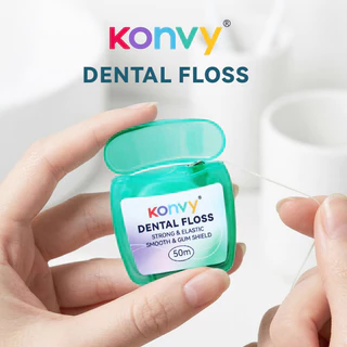 Konvy Dental Floss 50m คอนวี่ ไหมขัดฟัน กลิ่นมินท์.
