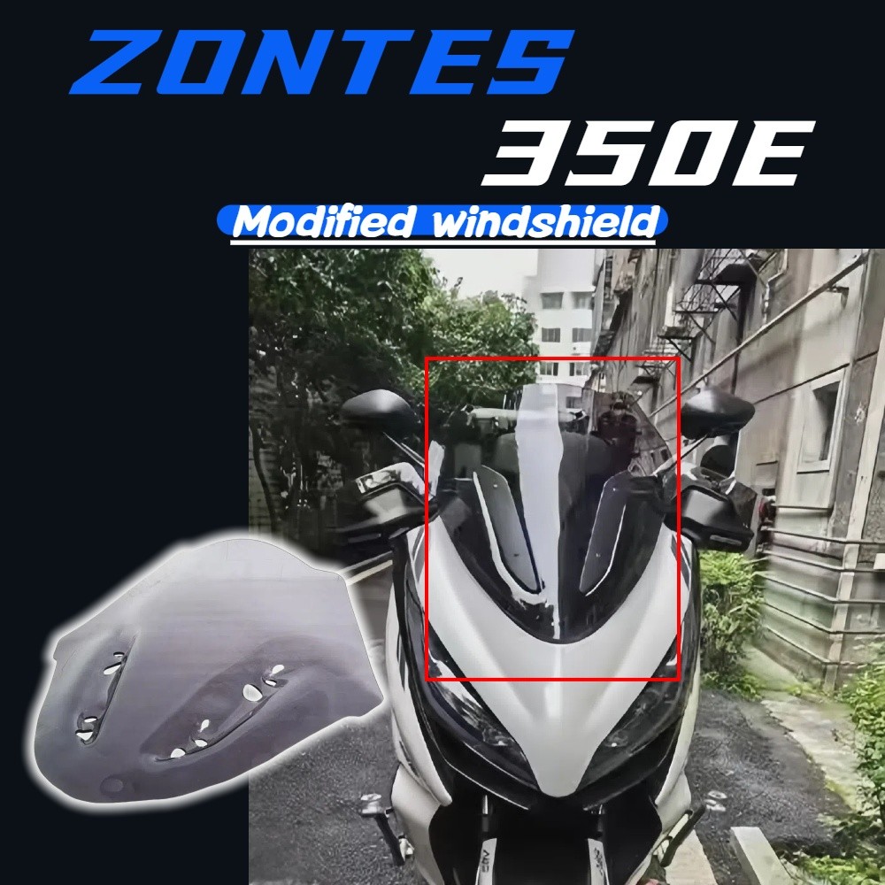 สําหรับ zontes 350e 350E E350 350 E ZT350T-E ZT350E อุปกรณ์เสริมรถจักรยานยนต์กระจกกีฬาลม Viser Visor