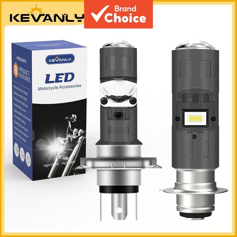 T19 ไฟหน้า LED H4 P15D หลอดไฟรถจักรยานยนต์ 1860 อุปกรณ์เสริมจักรยาน Highbright สีขาวสีเหลือง