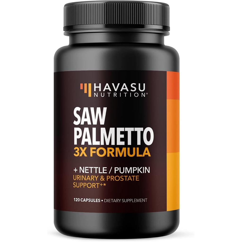 Saw Palm อาหารเสริมมี Thorn Nettle และสารสกัดจากเมล็ดฟักทอง-พรีเมี่ยม 3X Formula-DHT Stagnant Urinar