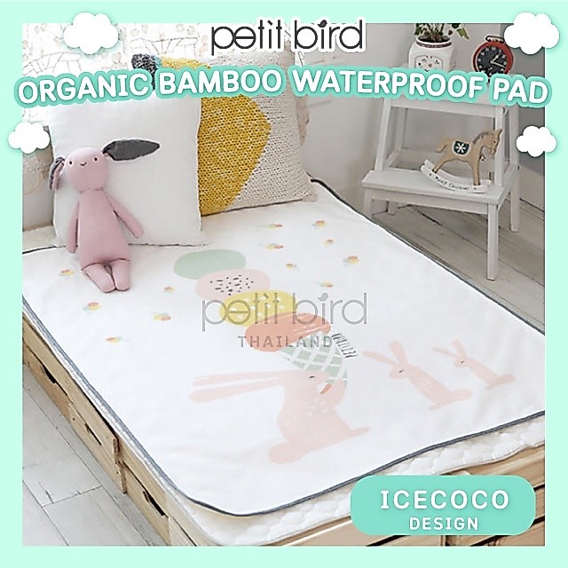 PETIT BIRDผ้ารองกันน้ำออร์เเกนิค BAMBOO SERIES _ICECOCO DESIGN