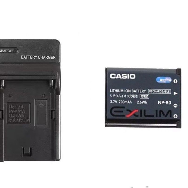 Casio EX-H5 H50 H60 N1 N2 N10 N20 กล้อง NP-80 แบตเตอรี่ + เครื่องชาร์จ Y26627344