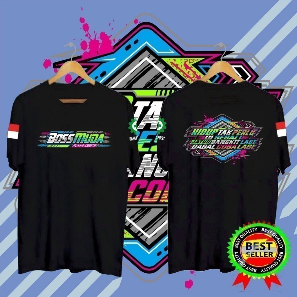 แฟชั่นหนุ่ม 2026 เสื้อยืดผู้ชาย Boss มีเรื่องราวของ Falling Rise Again Failure Try Again,