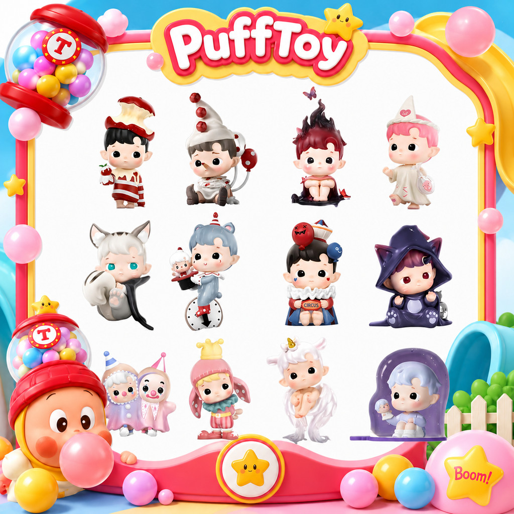 P POPMART HACIPU Fantasy Night Series Mystery Box ฟิกเกอร์ของเล่น