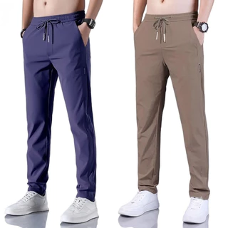 กางเกงลำลองผู้ชาย ทรงตรง ผ้าบาง ใส่สบาย สไตล์เกาหลี M-5XL