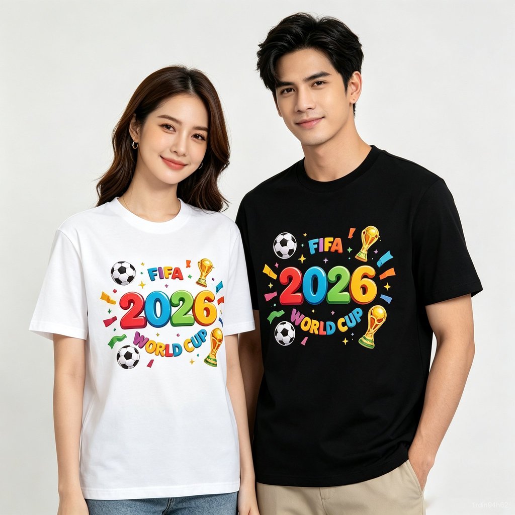 COD ไม่จำกัดเพศ Football Games รูปแบบฟุตบอล2D ฤดูร้อน ผ้านุ่ม ใส่ประจำวัน เสื้อกีฬาฟุตบอล เรียบง่ายแ
