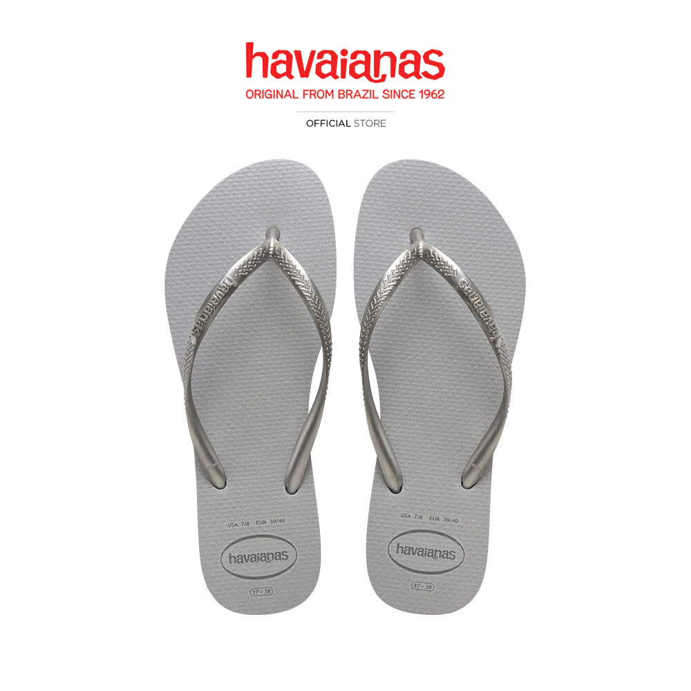 HAVAIANAS รองเท้าแตะ Slim Gloss Flip Flops GRAY 414561752363F_F5GYXX
