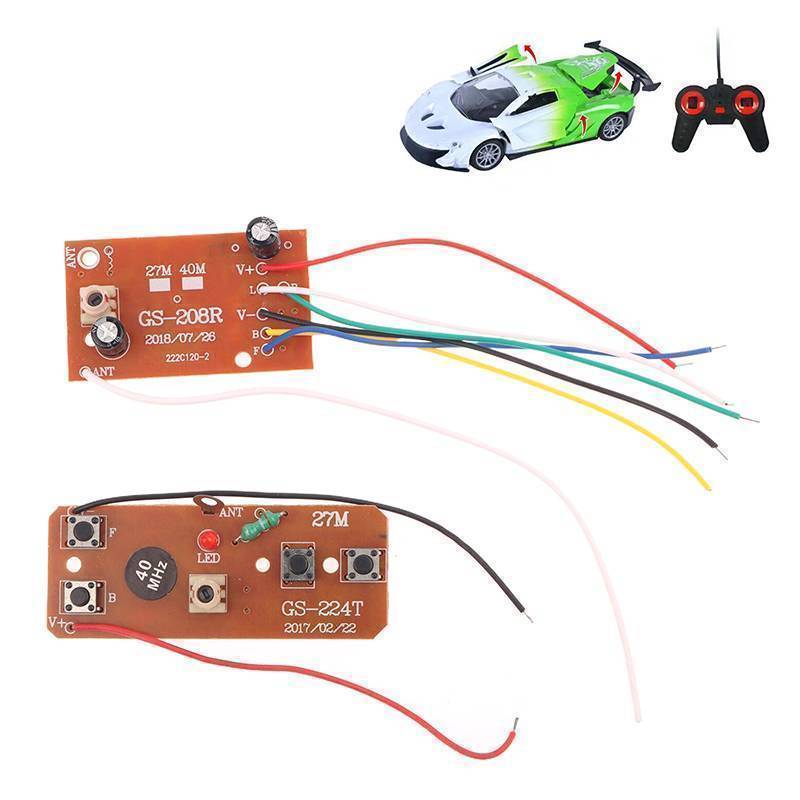 FG 1 ชุด Circuit Board 40M 4CH PCB รับโมดูลควบคุมสําหรับ RC รถอุปกรณ์เสริม DIY RC เครื่องบินรีโมทคอนโทรลของเล่น HS