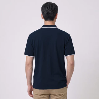 LTD เสื้อโปโลแขนสั้น ผู้ชาย สีน้ำเงินเข้ม | Pique polo | 03635