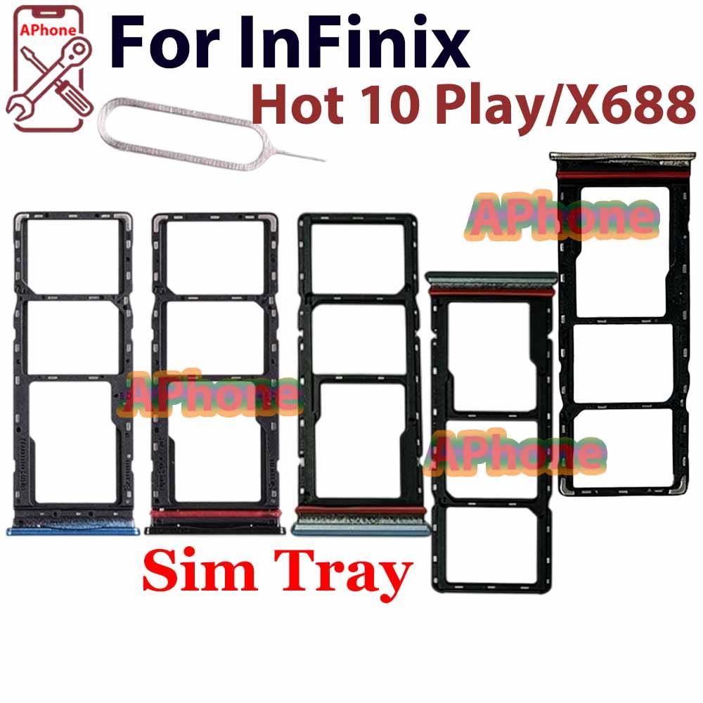 สําหรับ Infinix Hot 10 Play X688 X688B X688C สล็อตถาดซิมการ์ด