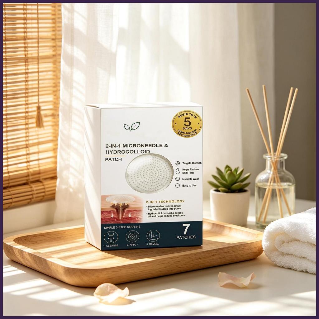 Microneedle Face Blemish Patch 7 ชิ้น Gentle Moisturizing Microneedle สติกเกอร์ Face Patch สําหรับจม