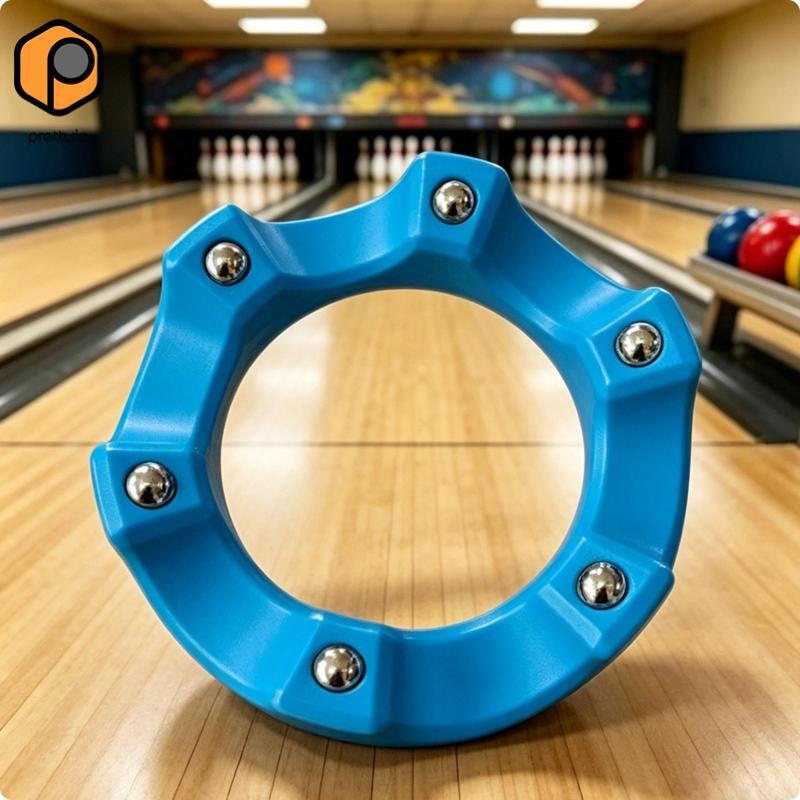 Prettyia Bowling Ball Rack โลหะและ ABS Sports Ball Stand Holder Display PESTAL สําหรับ Bowling Ball 
