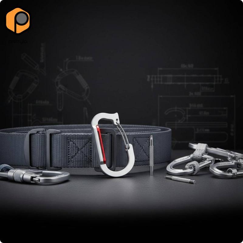 Prettyia Climbing Safety Harness Screw Carabiner Hook เครื่องมือปีนเขาอุปกรณ์เสริม Mini Carabiner Ho