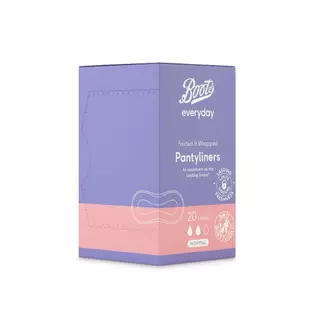 BOOTS FEMININE บู๊ทส์เฟมินีนเอฟวรี่เดย์ โฟล์ดแอนด์แรปด์แพนตี้ไลน์เนอร์สฟราแกรนซ์-นอร์มอล 20ชิ้น