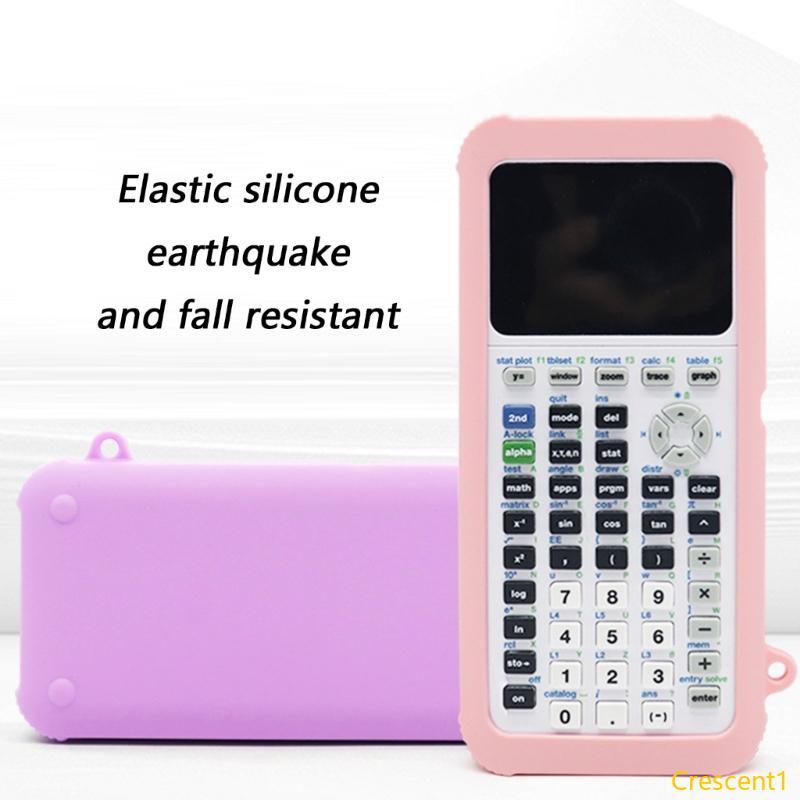 Crescent1 ซิลิโคนกันฝุ่นสําหรับ TI 84 Plus เครื่องคิดเลข Exact Fit Design NonSlip Texture Office Stu