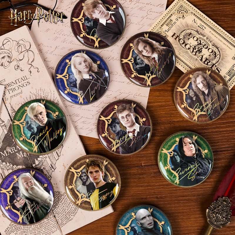 ยอดนิยมอย่างเป็นทางการ Valley Harry Potter Merchanting Bar Tinplate Badge Time Series 58 มม.ป้ายจริง