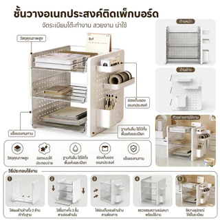 พร้อมส่ง ชั้นวางของ ถาดวางเอกสาร A4 กล่องเก็บเอกสาร พร้อมช่องใส่ของ วางเรียงซ้อนเป็นชั้นได้