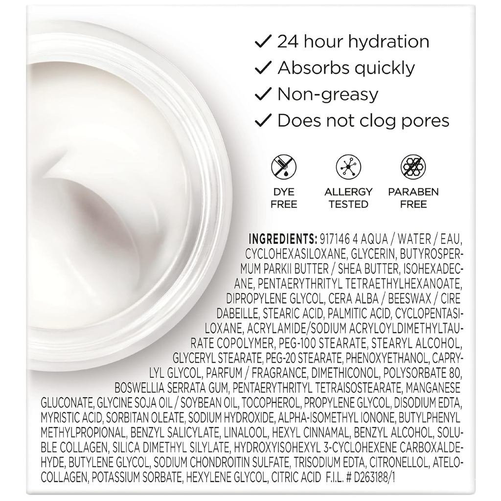 Lreal Paris Collagen Daily Face Moisturizer, ครีมต่อต้านริ้วรอยเพื่อลดริ้วรอยและให้ความชุ่มชื้นเข้มข