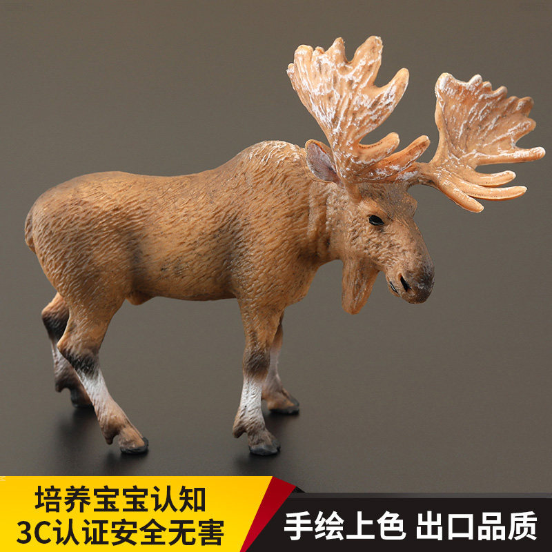 Solid เด็กจําลองสัตว์ของเล่นสัตว์ Moose Elk Randar Kenta Kenta Kenta Kenta Kenta Kenta Kenta kenta ข