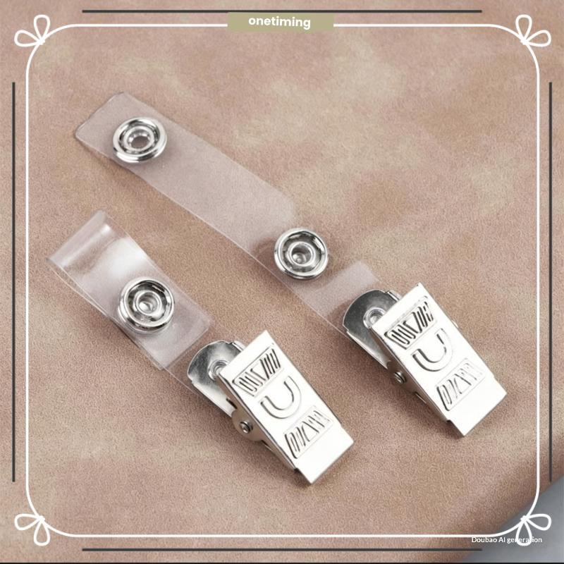 Onetimingsuper5p 5 ชิ้นบัตรประจําตัวแท็กชื่อผู้ถือป้ายคลิปสายคล้องโรงพยาบาลป้ายชื่อคลิปพนักงาน Badg PER