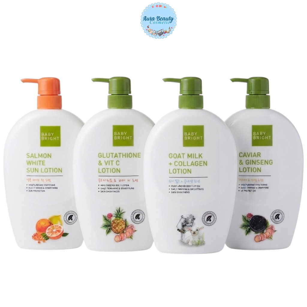 Baby Bright Body Lotion 750 ml. เบบี้ไบร์ท โลชั่นบำรุงผิวกาย ขวดใหญ่ 750 มิลลิลิตร (กลูต้า/คาเวียร์/นมแพะ/แซลมอน)