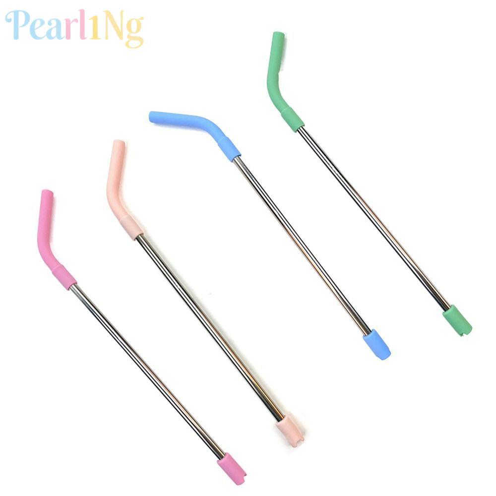 ไข่มุก หลอดดื่ม,ขวดทนต่ออุณหภูมิสูงอุปกรณ์หลอดโค้งตรง,สแตนเลสที่มีเคล็ดลับซิลิโคนเครื่องดื่มน้ําผลไม้ปั่นติดสําหรับขวด