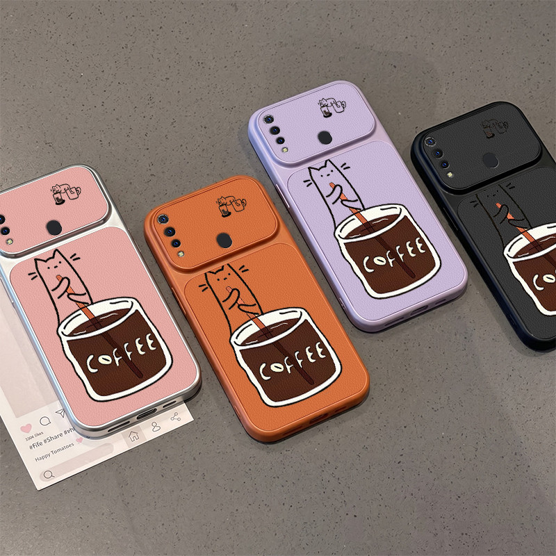 เคสสําหรับ OPPO A31 2020 เคสโทรศัพท์ Softcase ซิลิโคนกันกระแทก ดีไซน์ใหม่ ความงาม น่ารัก กาแฟแมวสําหรับสาว KNKFCM1