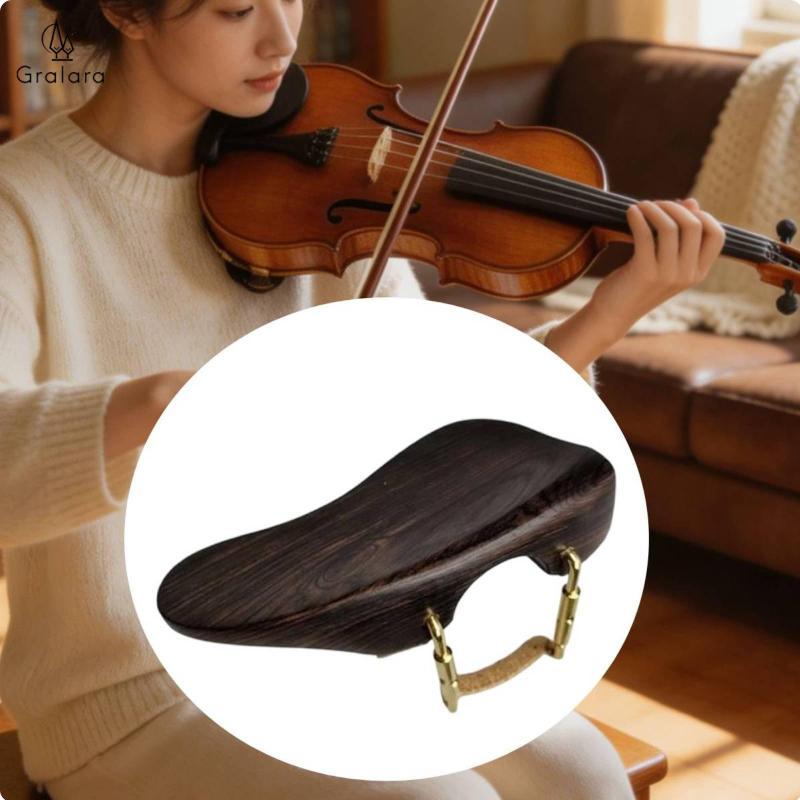 [lzdhuiz3] อุปกรณ์เสริมไวโอลิน Ebony Chinrest Grip Music Supply สําหรับ 4x4 ไวโอลิน Professional Pra