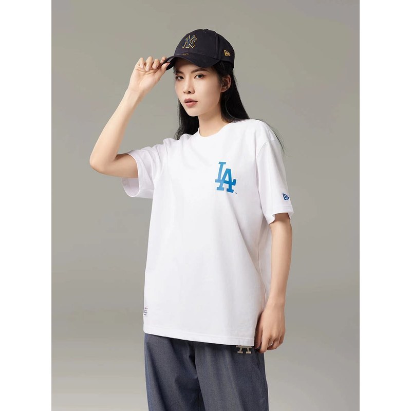 ของแท้ NewEra NewEra NewEra เสื้อยืดแขนสั้นผู้ชายผู้หญิงสไตล์ mlb Joint ny ปัก la Top ฤดูร้อน 2026 ส