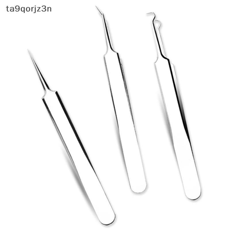 ZN เข็มแหนบกำจัดสิวสิวหัวแหลมโค้งเครื่องมือดูแลใบหน้า