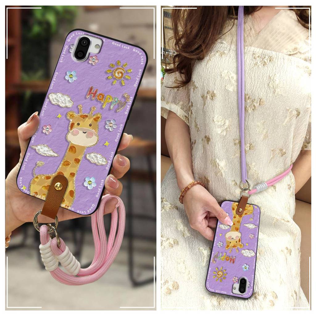 สร้อยคอซิลิโคนเคสโทรศัพท์สําหรับ Sharp Aquos R2/SHV42/SH-03K Anti-knock ปกหลังน่ารักป้องกันกันน้ํากา