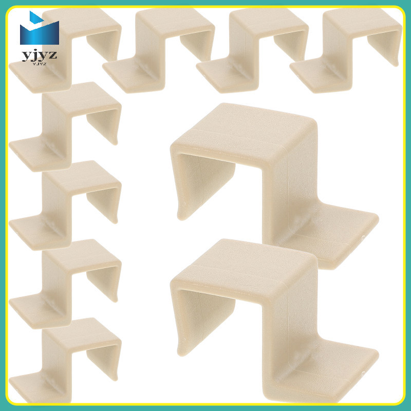 10 ชิ้นผ้าปูที่นอนตะขอ Baby Fixing Brackets สําหรับหัวเตียง 4.50X2.50X2.30 ซม.สีขาว