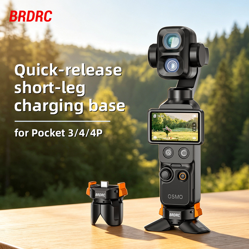 สําหรับ DJI OSMO POCKET4P ชาร์จขาตั้งกล้องขนาดเล็กที่ถอดออกได้อย่างรวดเร็ว POCKET4/3 วงเล็บแม่เหล็กขนาดเล็กสั้นขาสดยิงอุปกรณ์เสริมที่จําเป็น