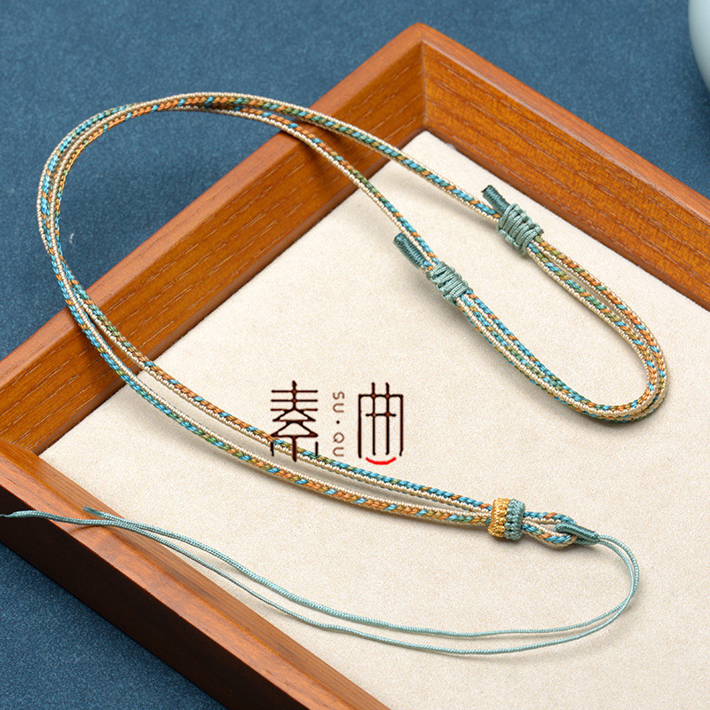 Segment ด้ายย้อมสีที่มีสีสัน Ruyi เชือก diy จี้เชือกสร้อยคอทอมือเชือกจี้ 8126